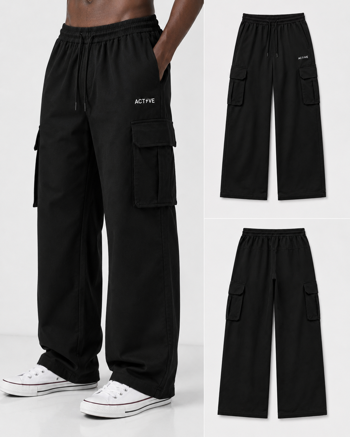 ACTIVE Wide-Leg Utility Cargo Pants
