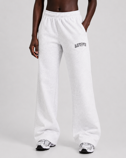 ACT⚡️VE Varsity Wide-Leg Sweatpants – Ash