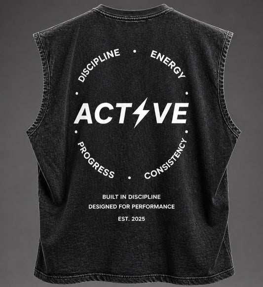 ACT⚡️VE Statement Stonewash Tee