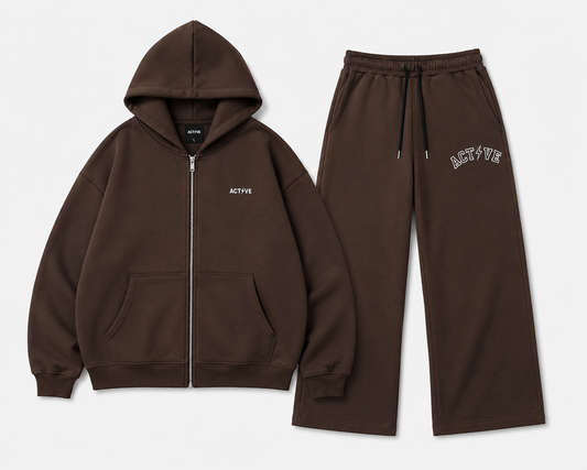 ACTIVE Essential Cotton Zip Set