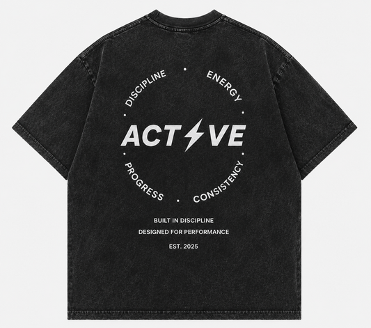 ACT⚡️VE Stonewash Statement Tee