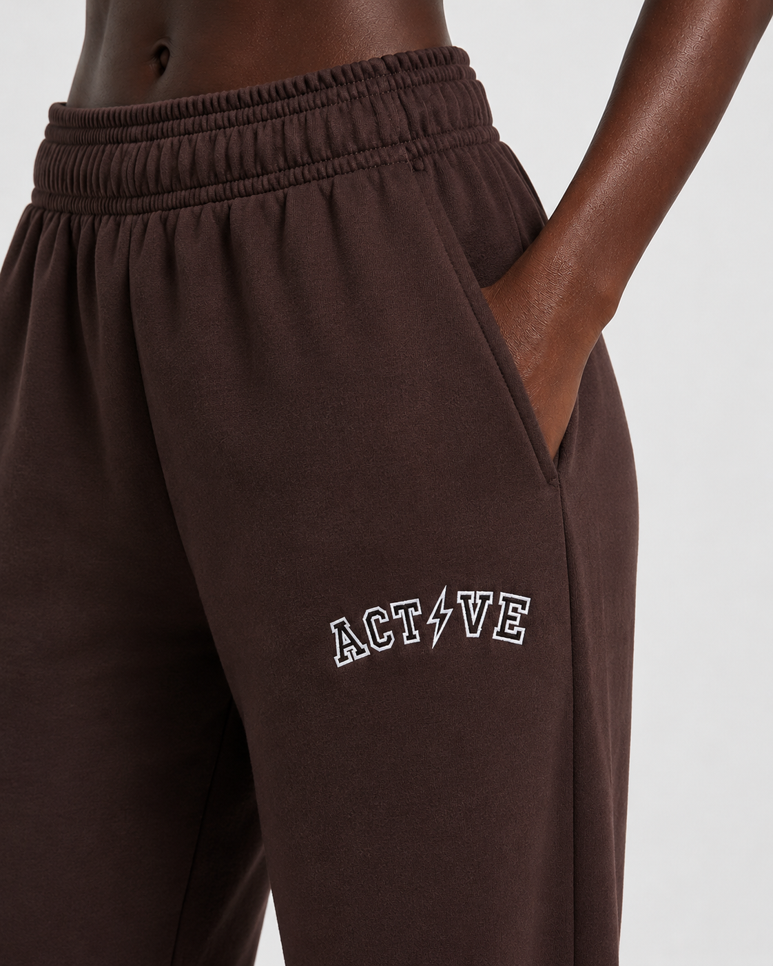 ACT⚡️VE Varsity Wide-Leg Sweatpants – Brown